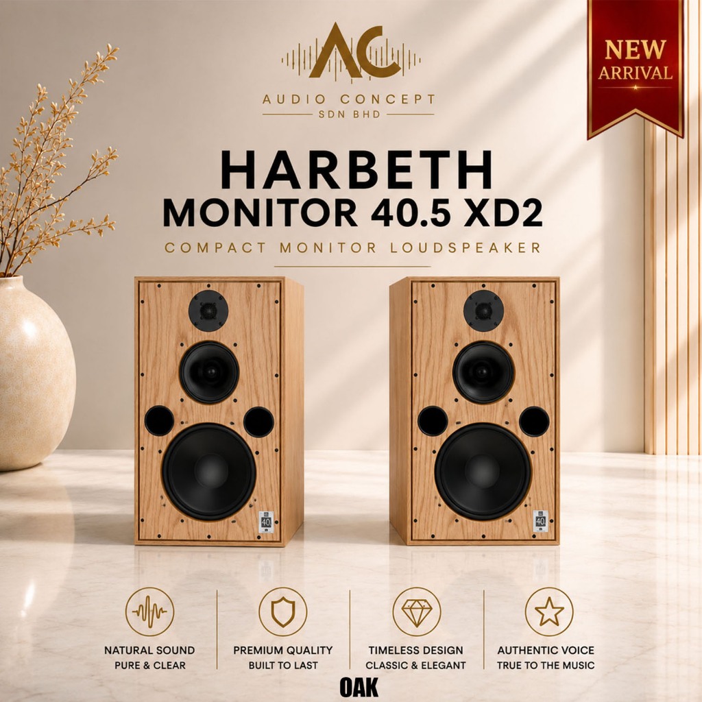 Harbeth M40.5 XD2 / 3-Way Stand-Mount Loudspeaker - Image 4