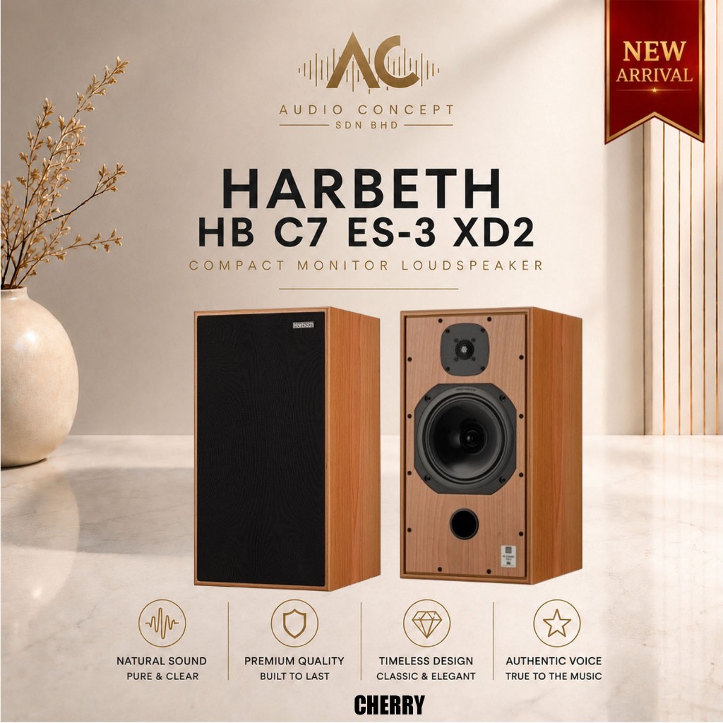 Harbeth C7 ES-3 XD2 /2-Way Stand-Mount Loudspeaker - Image 4