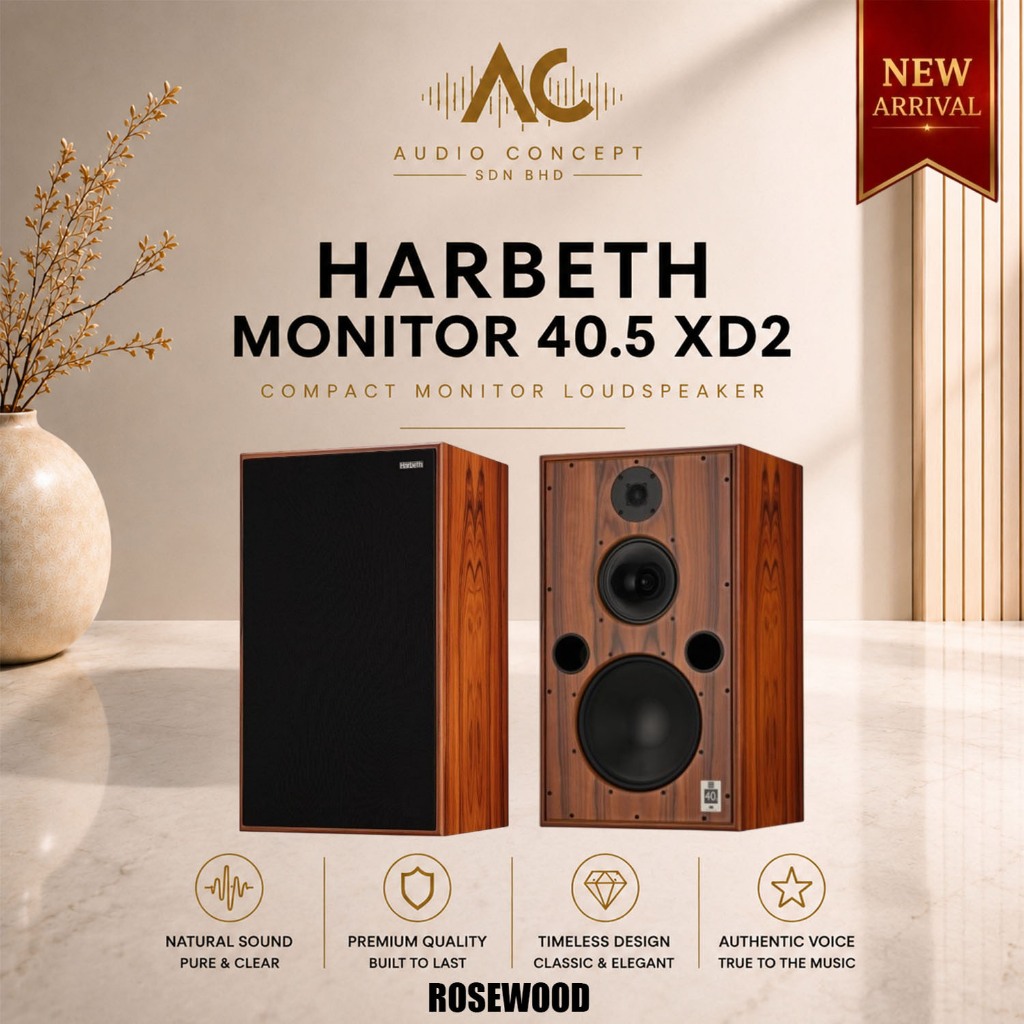 Harbeth M40.5 XD2 / 3-Way Stand-Mount Loudspeaker - Image 5