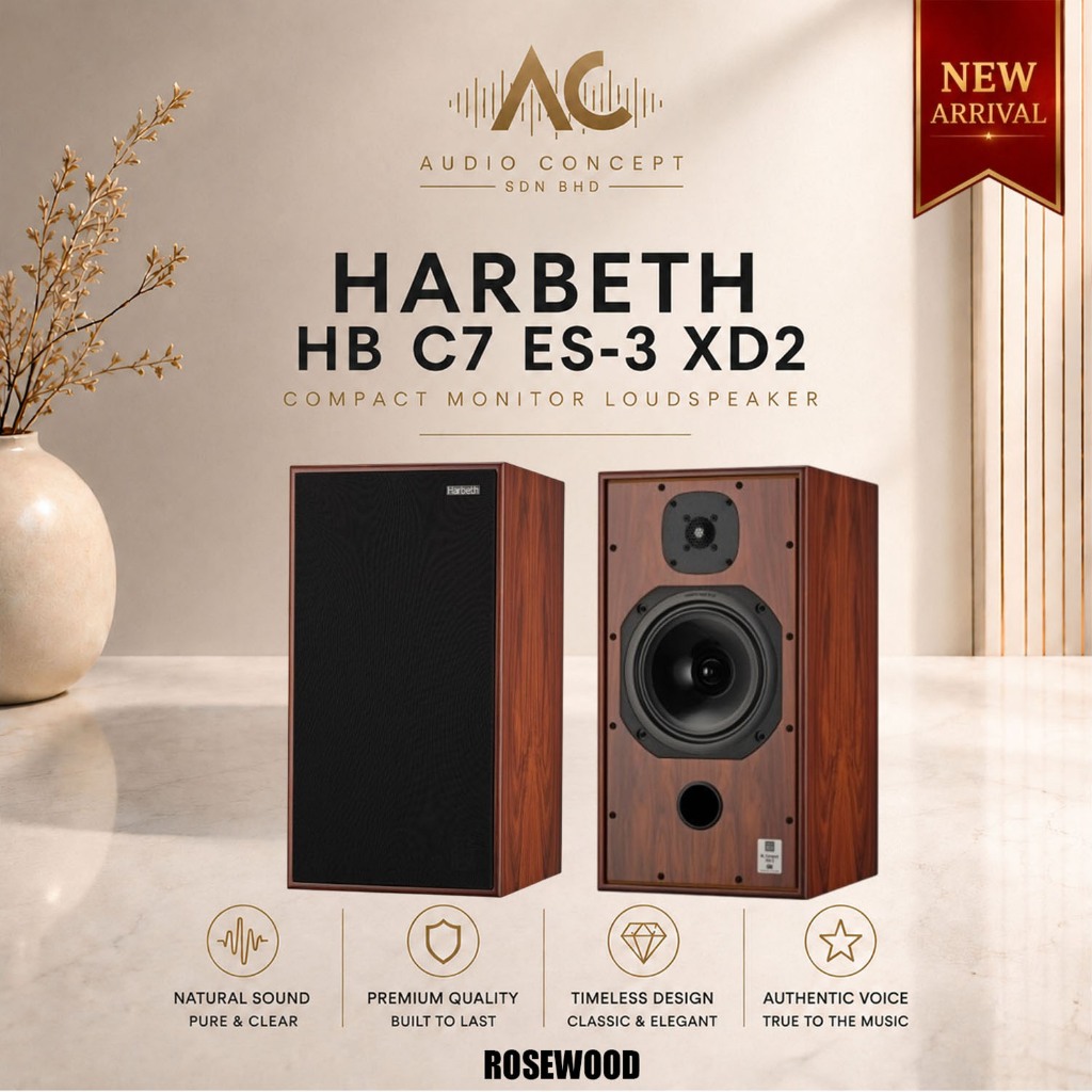 Harbeth C7 ES-3 XD2 /2-Way Stand-Mount Loudspeaker - Image 5