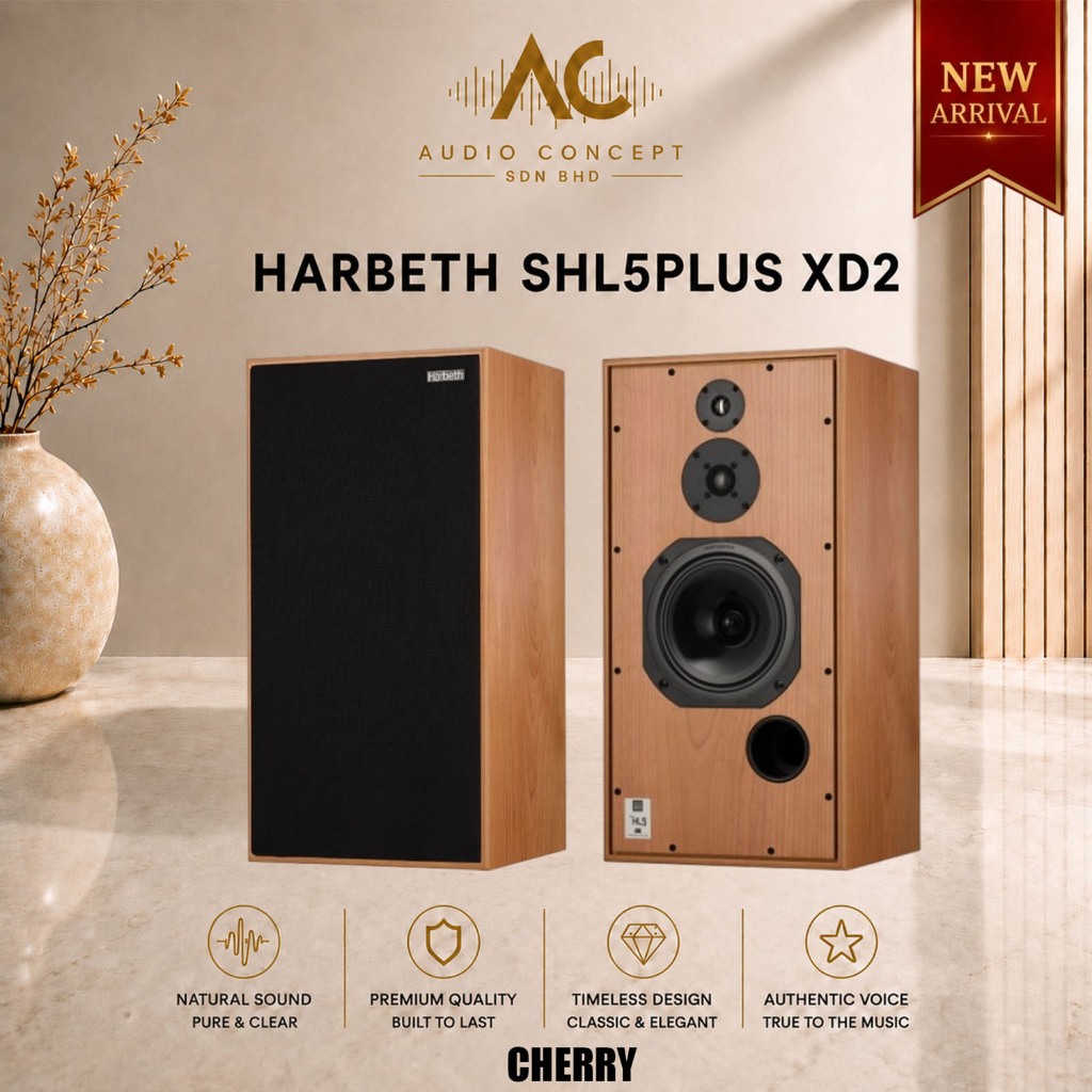 Harbeth SHL5 Plus XD2 / 3-Way Stand-Mount Loudspeaker