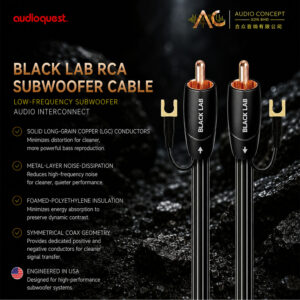 AudioQuest Black Lab Rca-Rca Subwoofer Cable