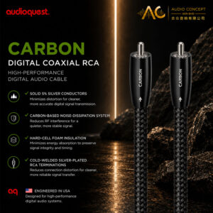 AudioQuest Carbon (RCA-RCA) Coaxial Digital Audio Cable -1.5M