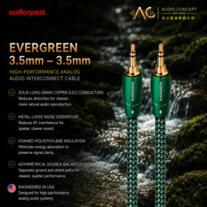 AudioQuest EverGreen 3.5mm-3.5mm Interconnect Cable-1.5Meter