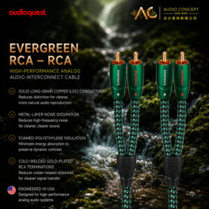 AudioQuest EverGreen  RCA-RCA Cable -1.0/1.5/3.0Meter