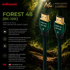 AudioQuest Forest 48 (8k-10k) Version 2.1 HDMI Cable