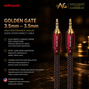 AudioQuest Golden Gate 3.5MM-3.5MM Interconnect Cable-1.5Meter