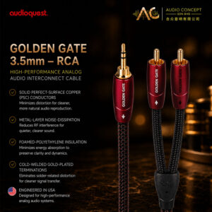 AudioQuest Golden Gate 3.5MM-RCA Interconnect Cable-1.5Meter