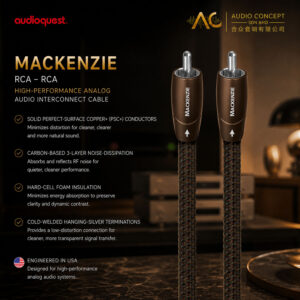 AudioQuest Mackenzie RCA-RCA Analog Interconnect Audio Cable-1.5Meter
