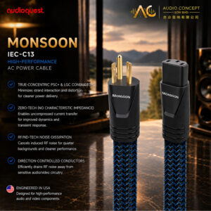 Audioquest Monsoon (US / IEC13) AC Power Cable-3.0M
