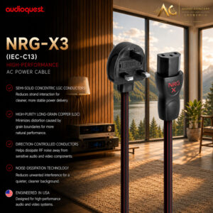 AudioQuest NRG-X3 UK-C13 Low Noise Ac Power Cable -2.0Meter