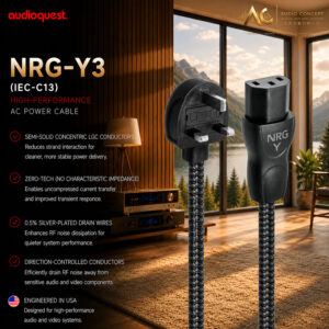AudioQuest NRG-Y3 UK-C13 Ac Power Cable -2.0Meter