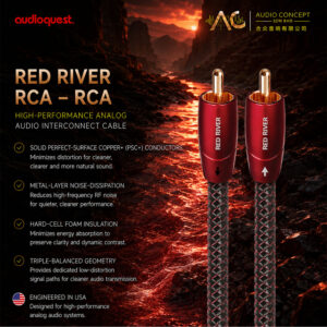 AudioQuest Red River RCA-RCA Interconnect Cable-1.5Meter