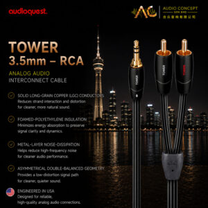 AudioQuest Tower 3.5MM-RCA Interconnect Cable-1.5Meter