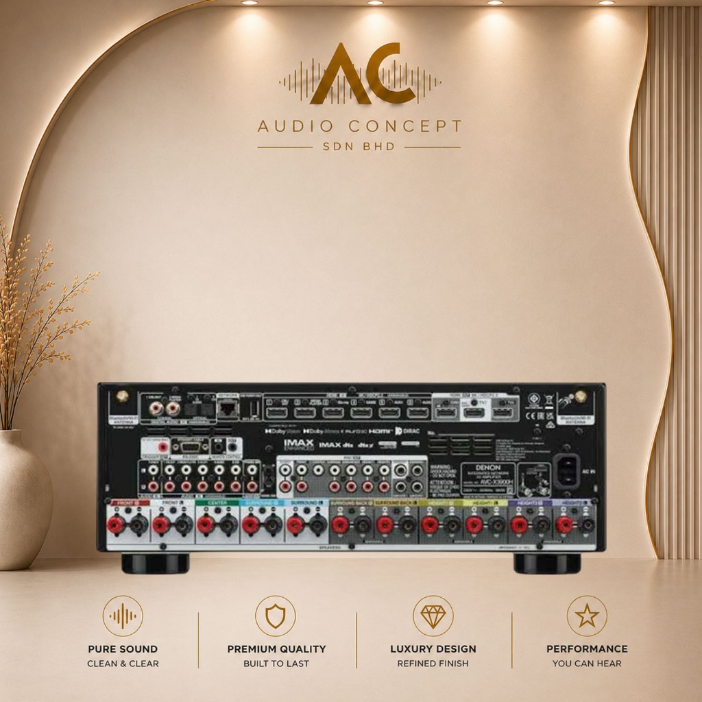 Denon AVC-X3900H 9.4CH 8K/4K AV Amplifier Powered By HEOS - Image 4