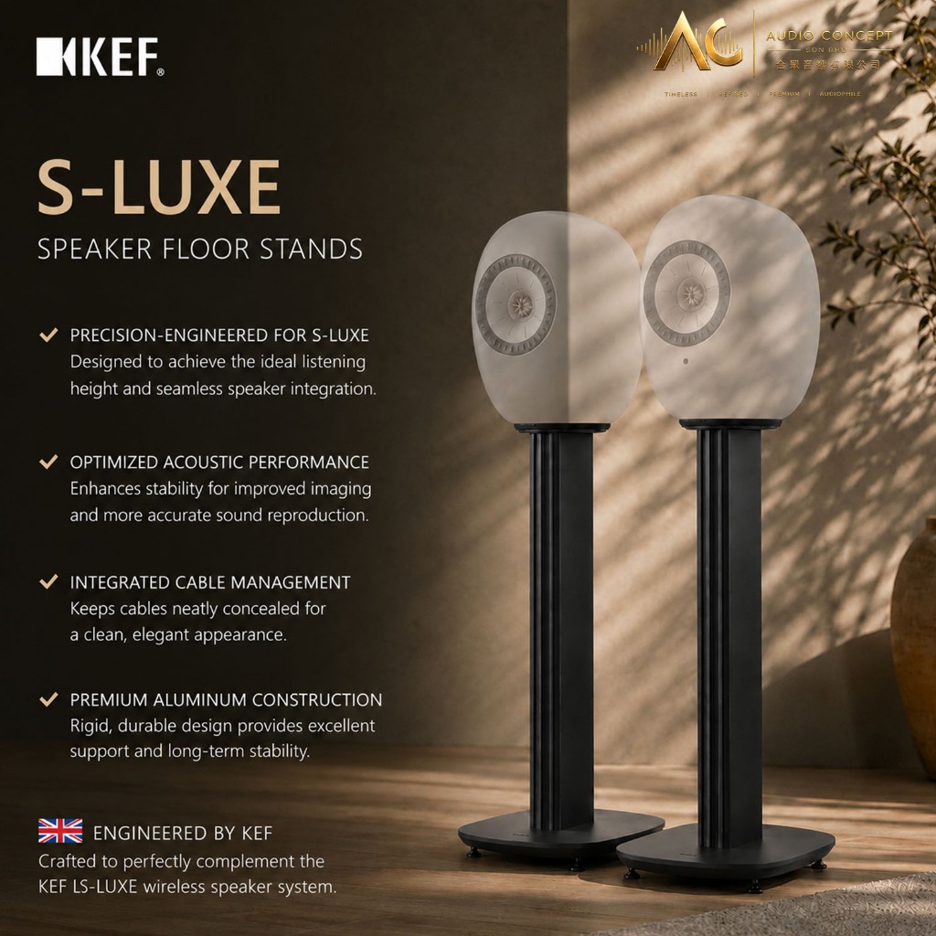 KEF S-LUXE Speaker Floor StandS Designedly ( For LS LUXE Wireless Speaker ) - Image 2