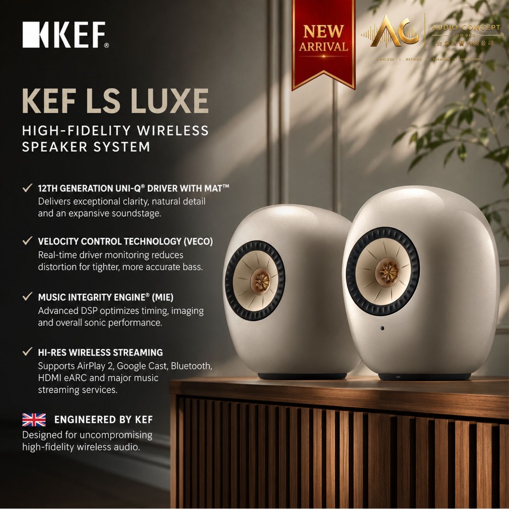 Kef LS LUXE High-Fidelity Wireless Hifi Speaker - Image 4