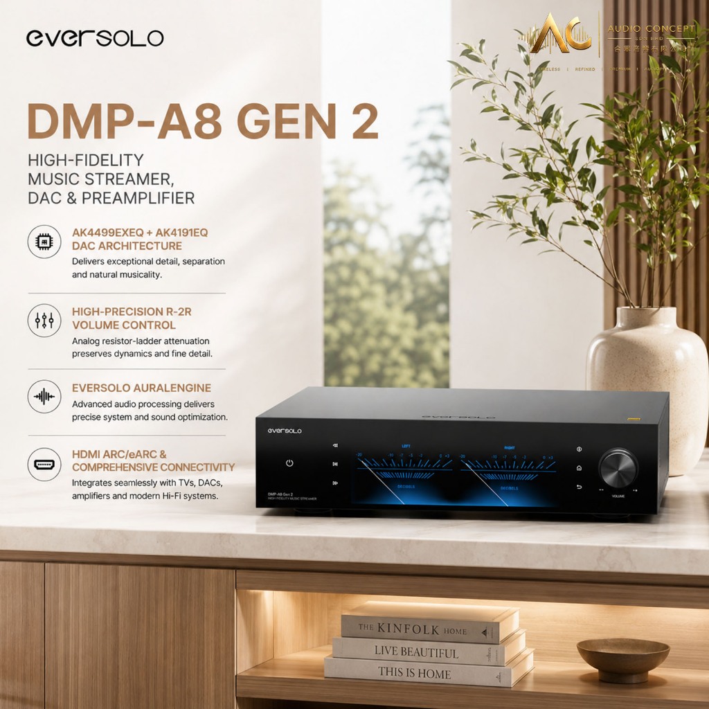 Eversolo DMP-A8 GEN2(Standard)High-Fidelity Music Streamer DAC & Preamplifier - Image 3