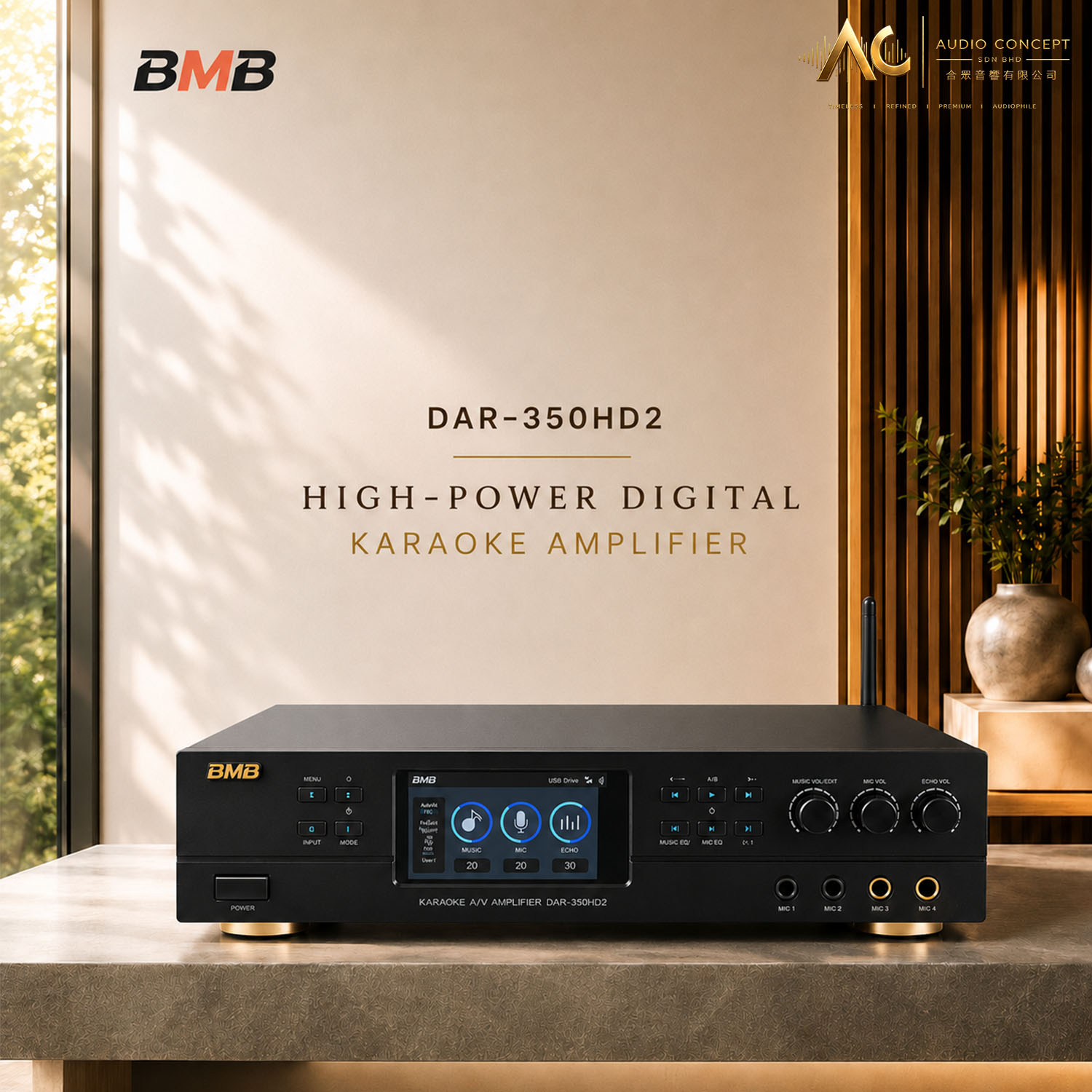 BMB Package-DAR-350HD2 Karaoke Amp + CSJ 10 10'' Karaoke Spk +Free Gift - Image 2