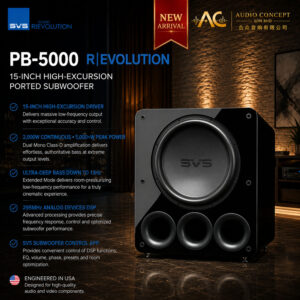 SVS PB-5000 R/Evolution 15'' High-Excursion Ported Subwoofer (Gloss Black)