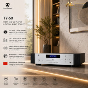 Tonewinner TY-50 Audio Decoder Bluetooth Professional HIFI CD Player Digital Player