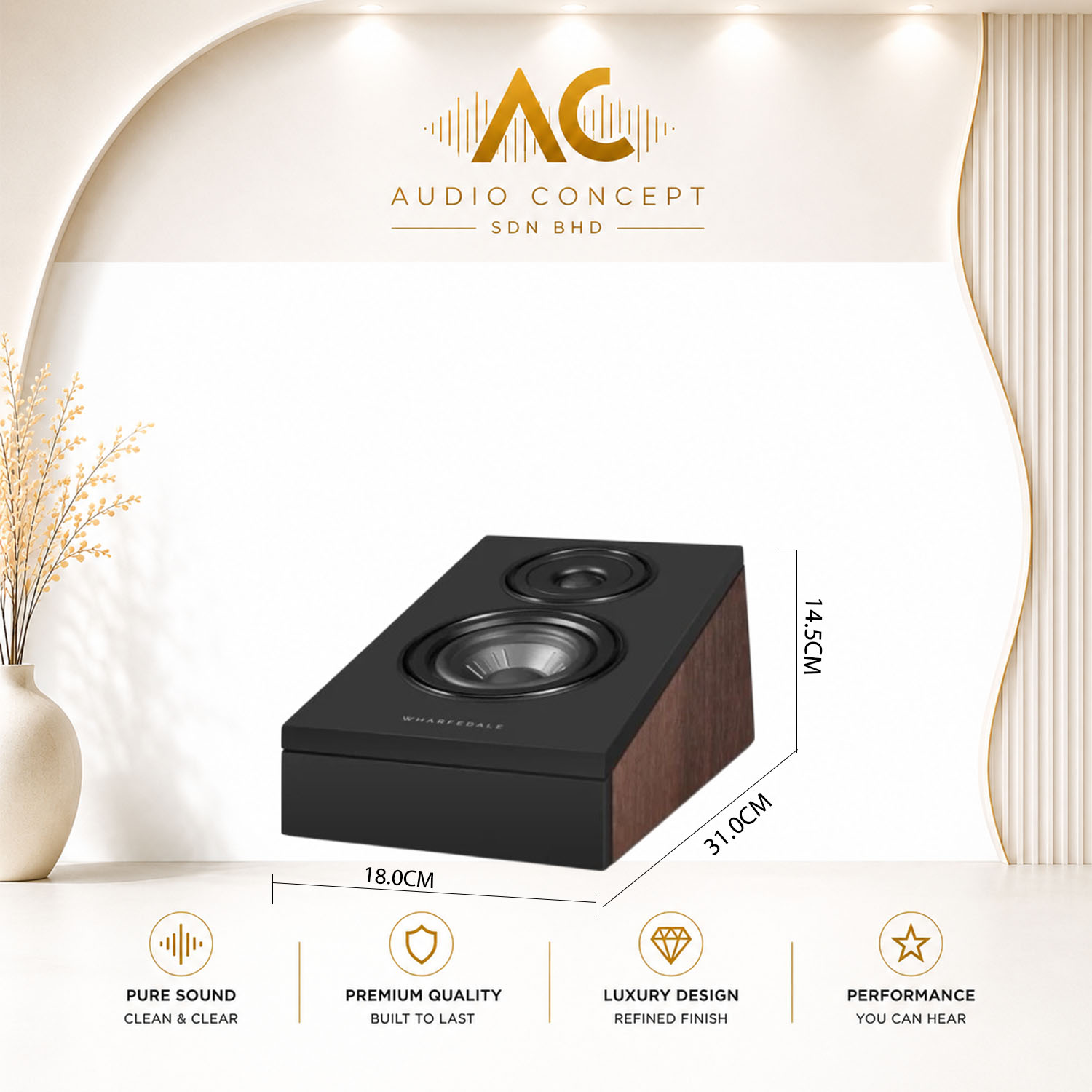 Wharfedale Diamond 12.3Di 2-Way Atmos & Surround Speaker - Image 8