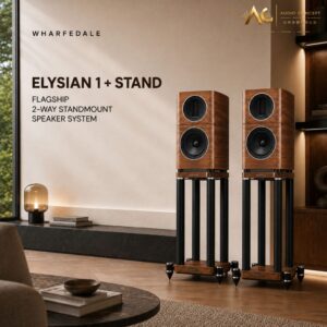 Wharfedale Elysian 1+ Stand FlagShip 2-Way Standmount Speaker System