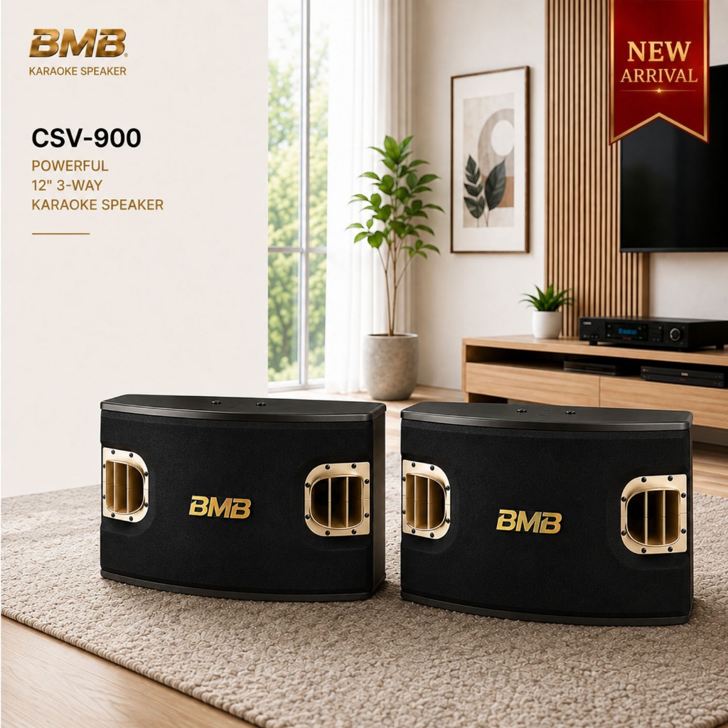 BMB CSV-900 Powered 12″ /3-Way Karaoke Speaker (PER PAIR)
