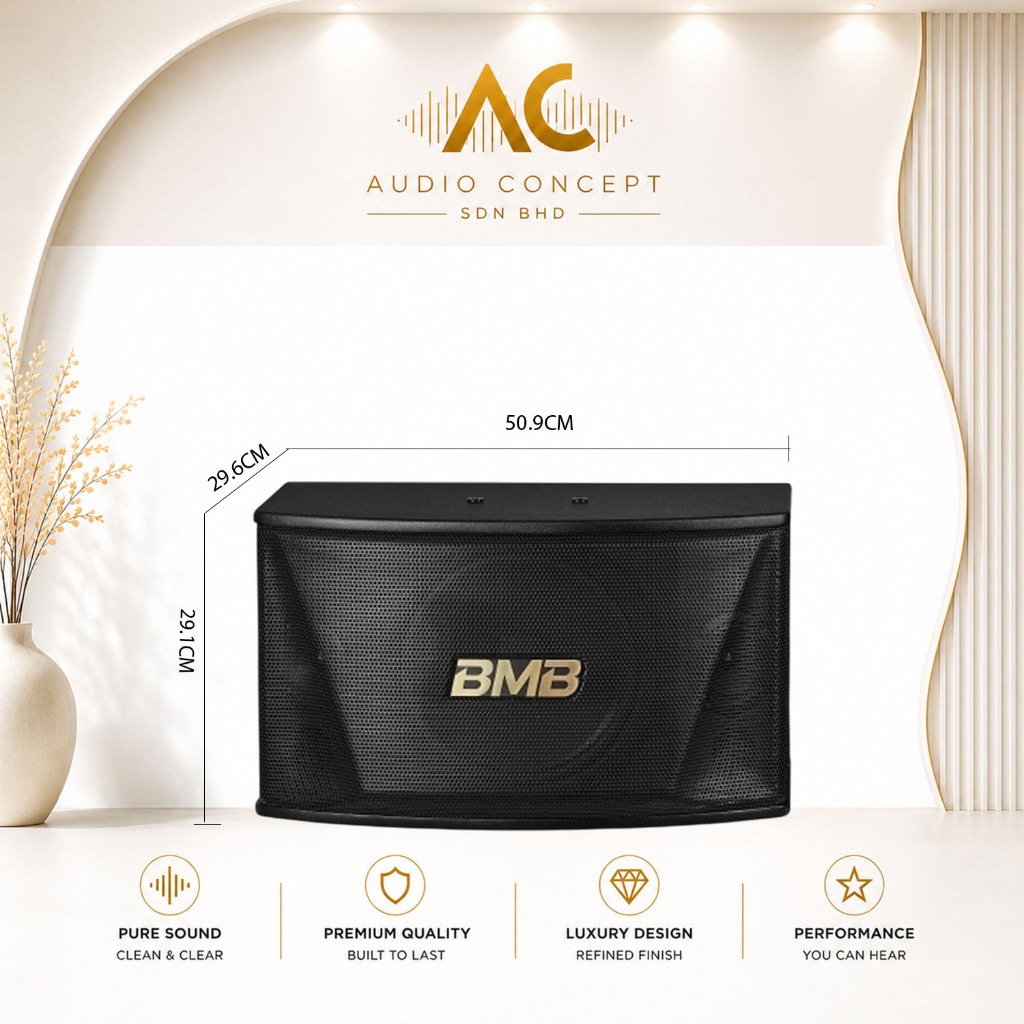 BMB CSN-510 Powered 10″ / 2-Way Karaoke Speaker - Image 7