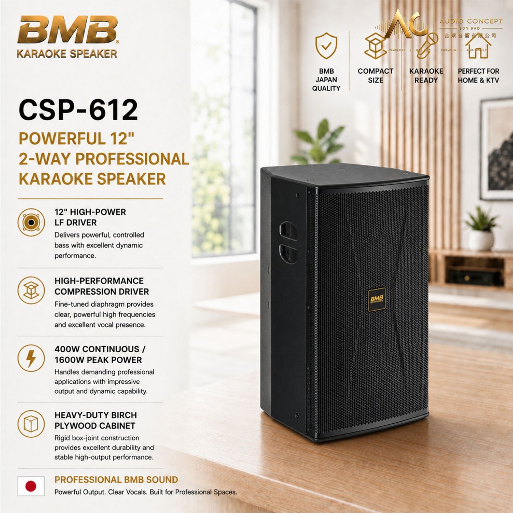 BMB CSP-612 / 12" Professional Karaoke Speaker (Per Piece) - Image 2