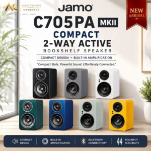 Jamo C705PA MKII Compact / 2-Way Active Bookshelf Speaker