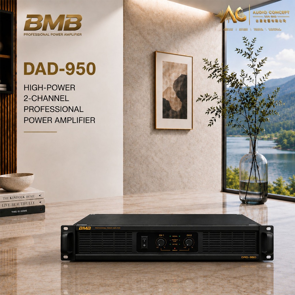 BMB DAD-950 High-Power 2-Channel Professional Power Amplifier