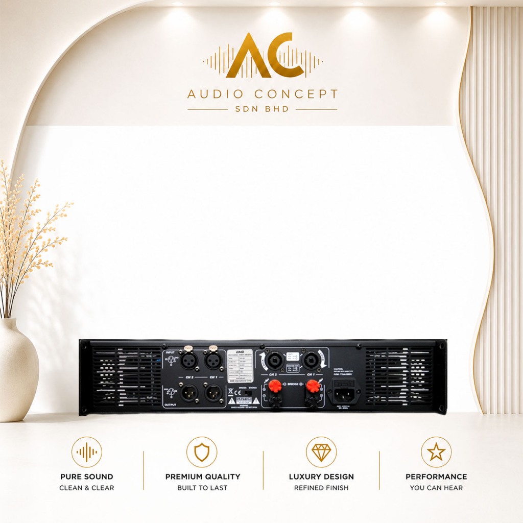 BMB DAD-950 High-Power 2-Channel Professional Power Amplifier - Image 4