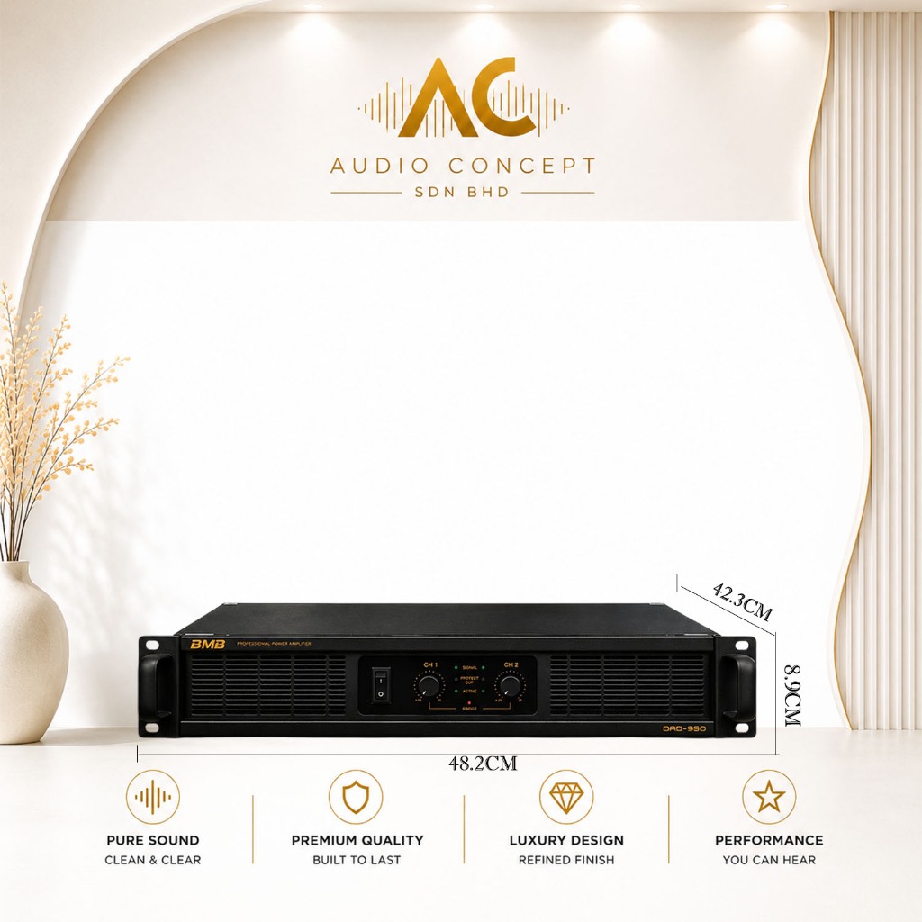 BMB DAD-950 High-Power 2-Channel Professional Power Amplifier - Image 5