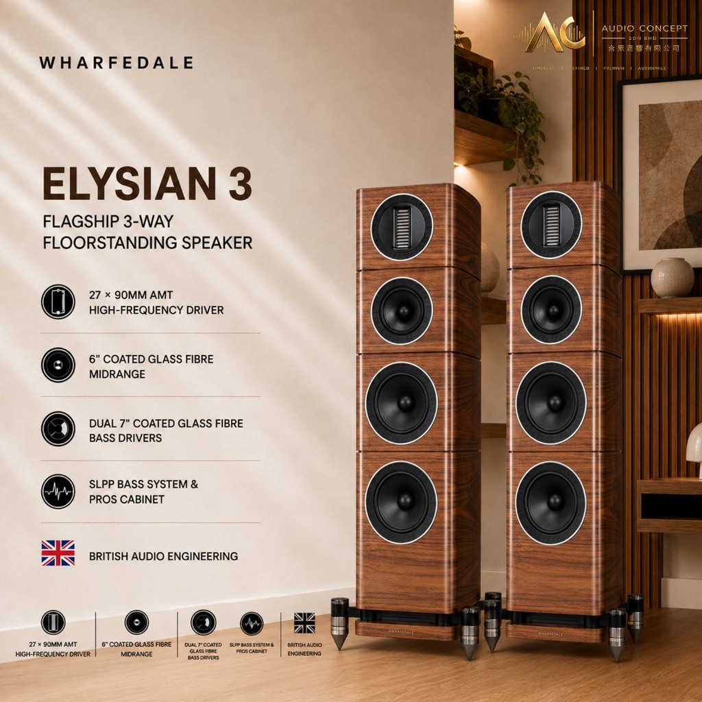 Wharfedale Elysian 3 Flagship / 3-Way Floorstanding Speaker - Image 2
