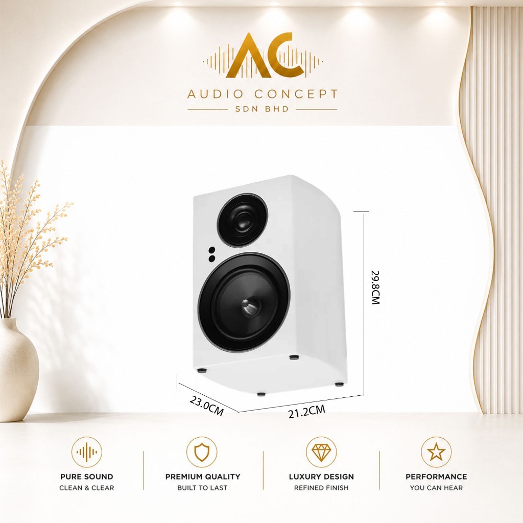 Jamo C707PA MKII High-Performance / 2-Way Active Bookshelf Speaker - Image 9