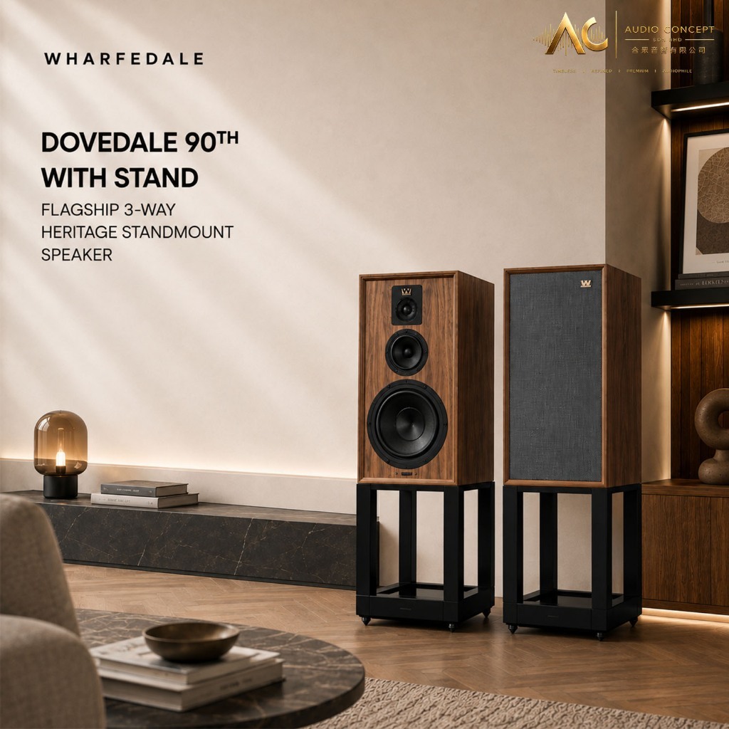Whaefedale Dovedale 90 + Stand Flagship 3-Way Heritage Standmount Speaker
