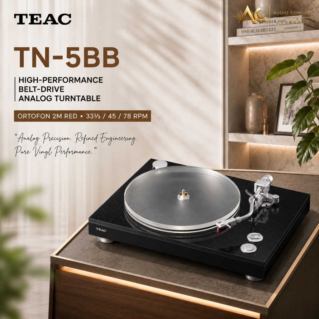 Teac Tn-5bb High-Performance Belt-Drive Analog Turntable