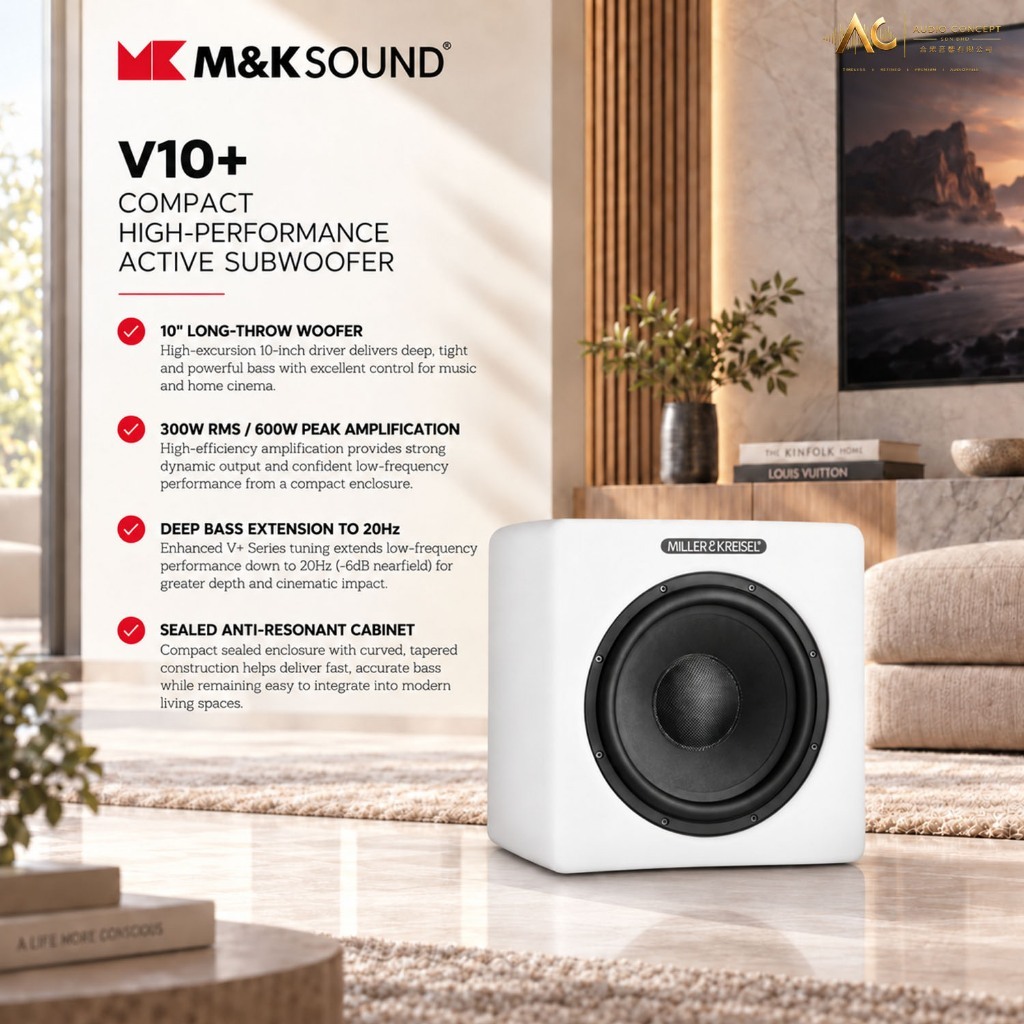 Miller & Kreisel V10+ Compact High - Performance Active Subwoofer - Image 2