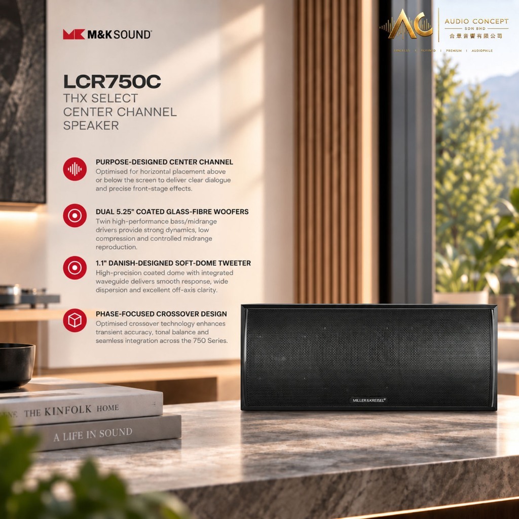 Miller & Kreisel LCR 750C Thx Select Center Channel Speaker - Image 2