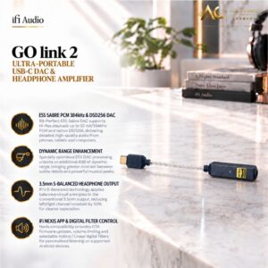 IFI Audio Go Link 2 Ultra-Portable USB-C DAC & Headphone Amplifier