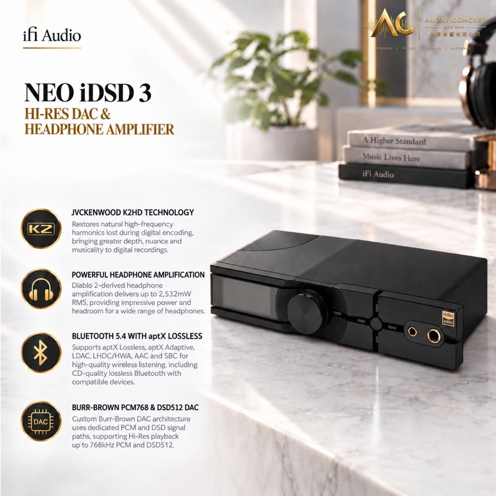IFI Audio Neo iDSD 3 HI-RES DAC & Headphone Amplifier (UK)