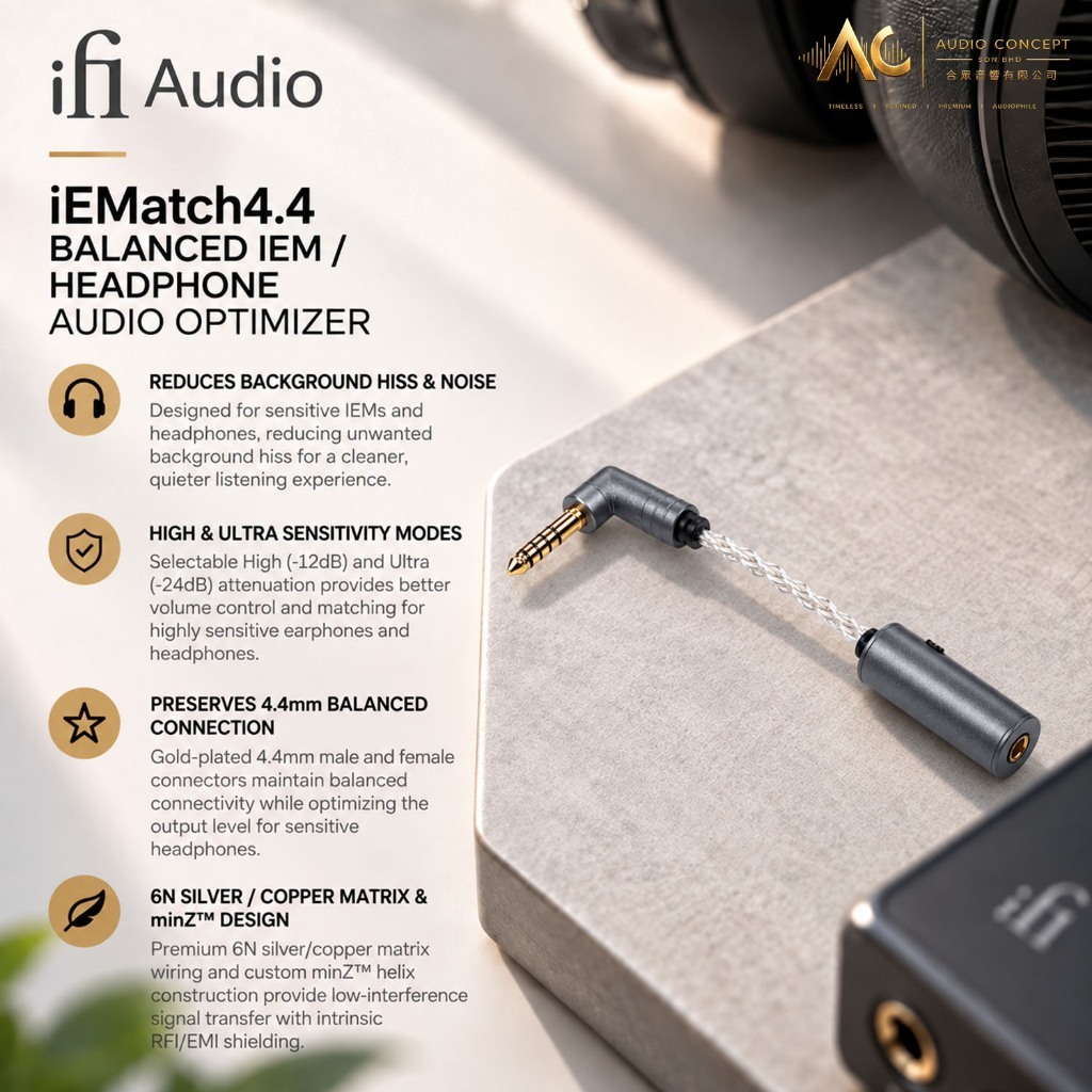 IFI Audio IEMatch 4.4 (Balanced IEM/Headphone) Audio Optimizer