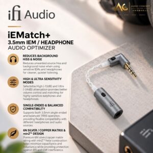 IFI Audio iEMatch+ (3.5MM IEM/Headphone) Audio Optimizer