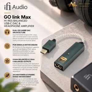 IFi Audio Go Link Max HI-RES Balanced USB-C DAC & Headphone Amplifier