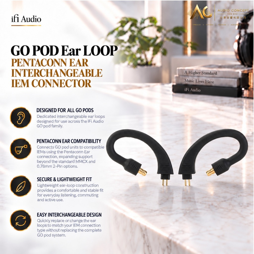 IFI Audio Go Pod Ear Loop - Pentaconn Ear Interchangeable IEM Connector