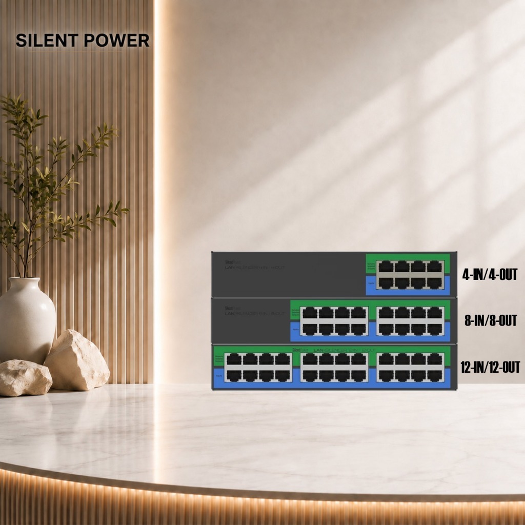 Silent Power Lan iSilencer 4 /8 /12 Port Ethernet Noise Isolator - Image 4