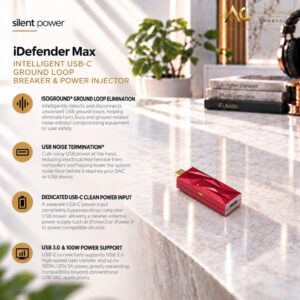 Silent Power iDefender Max Intelligent USB - C Ground Loop Breaker & Power Injector