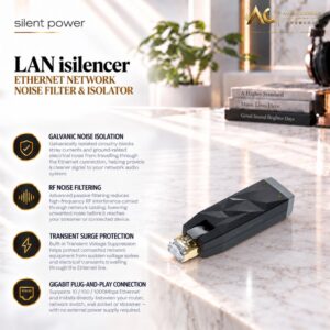 Silent Power Lan iSilencer Ethernet Network Noise Filter & Isolator