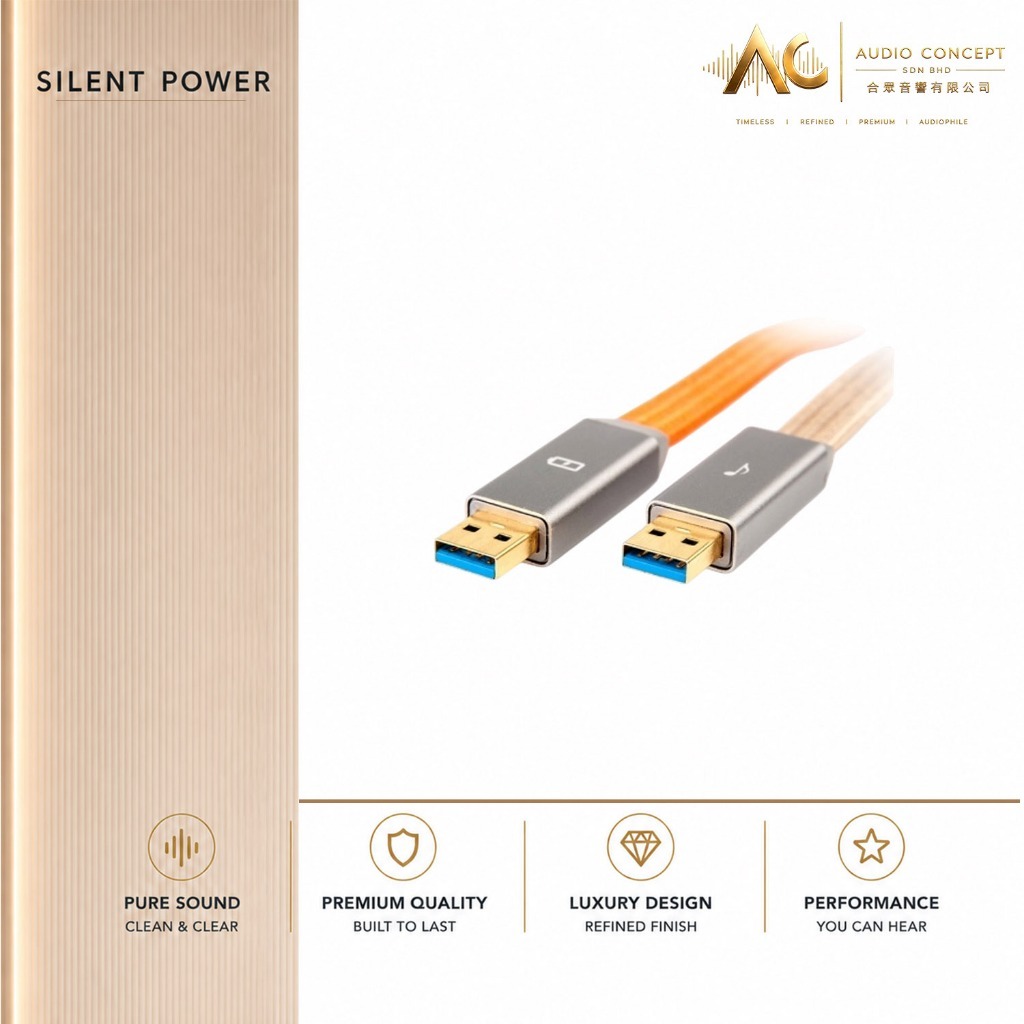 Silent Power Gemini 3.0 Dual-Headed High-Performance USB Audio Cable - Image 5